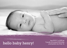 Purple Paint Baby Announcement