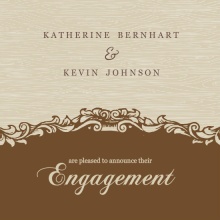 Brown and Tan Engagement Announcement