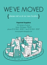 Brackets and City Scene Moving Announcement