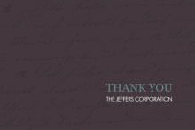 Hand Writing Corporate Thank You Card