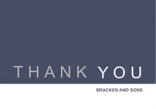 Blue Texture Business Thank You Card