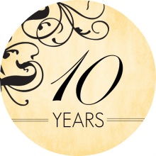 Tea Stained Anniversary Invite