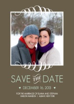 Mint and Brown Soft Stripes  Save the Date