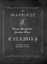 Vintage Chalkboard Photo Wedding  Program