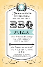 Antique Western BBQ Party Invitation