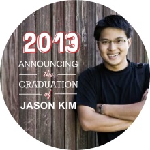 Red Outline  Graduation Announcement