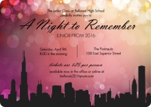 City Scape Prom Night Invitations