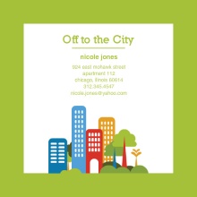 Green Cityscape Moving Announcement