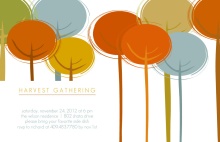 Harvest Trees Thanksgiving Invitation