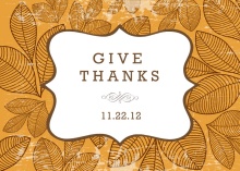 Leaf Pattern Thanksgiving Invitation