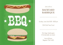 Green Outdoor Cookout Barbeque Party Invitation
