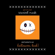 Scary Mask Halloween Party Invite