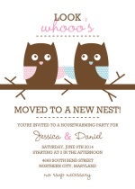 Whimsical Owls  Housewarming Invitation