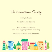 Colorful Town Housewarming Party Invitation