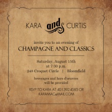 Rustic Hollywood Movie Night Invitation