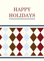 Argyle Pattern Business Holiday Greetings
