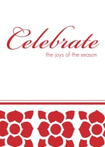 Red Poinsettia Business Holiday Greeting Card