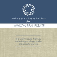 Refined Linen Business Holiday Greeting Card