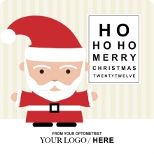 Santa Eye Exam Business Holiday Card