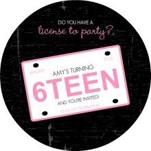 License To Party Sweet Sixteen Birthday Invitation
