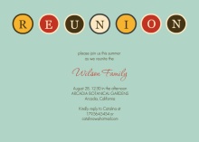 Retro Blue Family Reunion Invitation