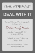 Funny Family Reunion Invitation