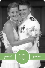 Sweet and Simple Photo 10th Anniversary Invite
