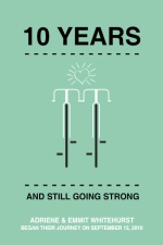 Matching Bikes 10th Anniversary Invitation