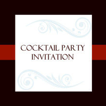 Classic Red Cocktail Party Invite