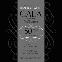 Black and White Gala Company Event Invite
