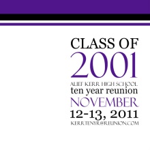 Bold Typography Class Reunion Invitation