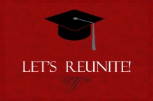Graduation Cap Let's Reunite Class Reunion Invitation