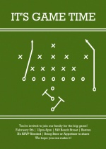 Scrimmage Game Time Football Party Invitation