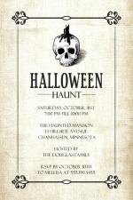 Haunting Skull  Halloween Party Invitation