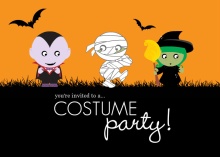 Monster Kids Halloween Party Invitation