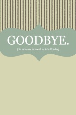 Goodbye Stripes Going Away Party Invitation