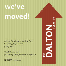 We've Moved Arrow Party Invitation