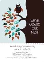 Cute Owl and Tree Housewarming Party Invitation
