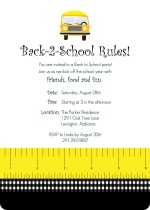 Back to School Rules!  Party Invitation