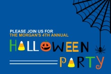 Spider Web Halloween Party Invitation