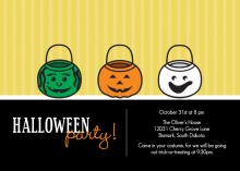 Trick or Treating Pails Halloween Party Invitation
