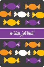 No Tricks Just Treats Halloween Invitation