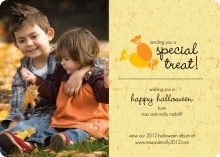 Autumn Leaves Special Treat  Halloween Card