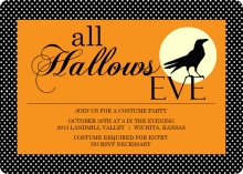 All Hallows Eve Crow Halloween Party Invitation