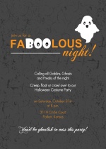 FaBOOlous Night Halloween  Party Invitation