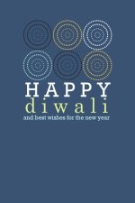 Colored Circles Diwali Greeting Card