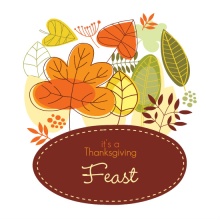 Fall Leaves Happy Thanksgiving Dinner Invite