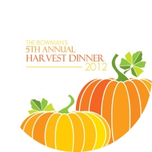 Multicolored Pumpkins Thanksgiving Invitation
