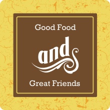Golden Square Crackle Thanksgiving Invitation