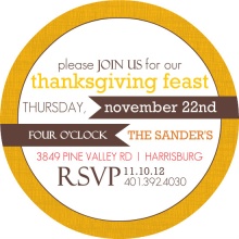 Text Blocking Thanksgiving Invitation
